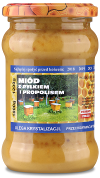 Miód z pyłkiem i propolisem